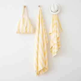 Asciugamano in lino Philippe Yellow